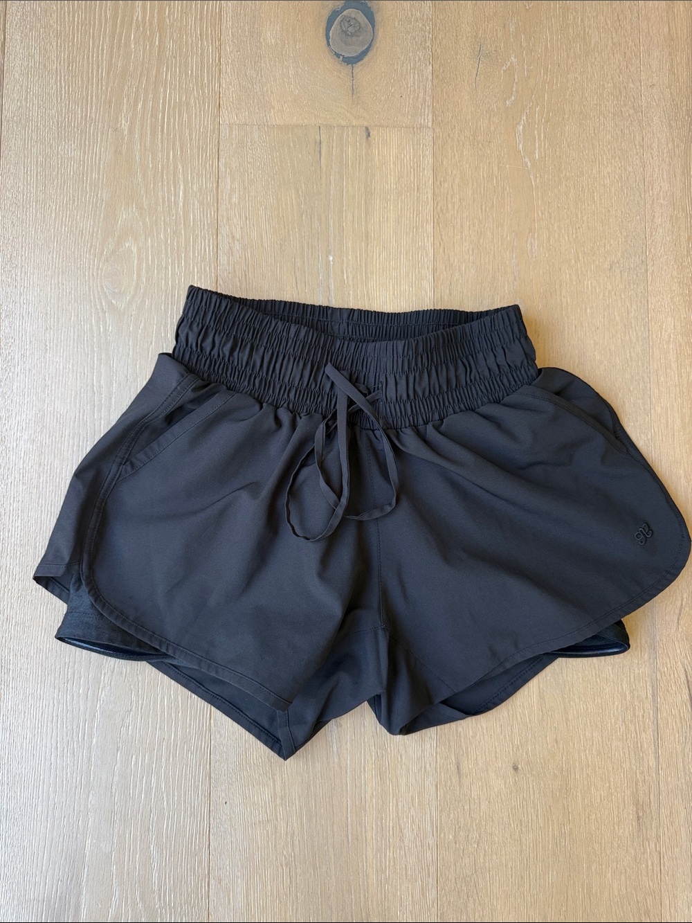 Albion Black Women's Athletic Shorts with Drawstring Waist
